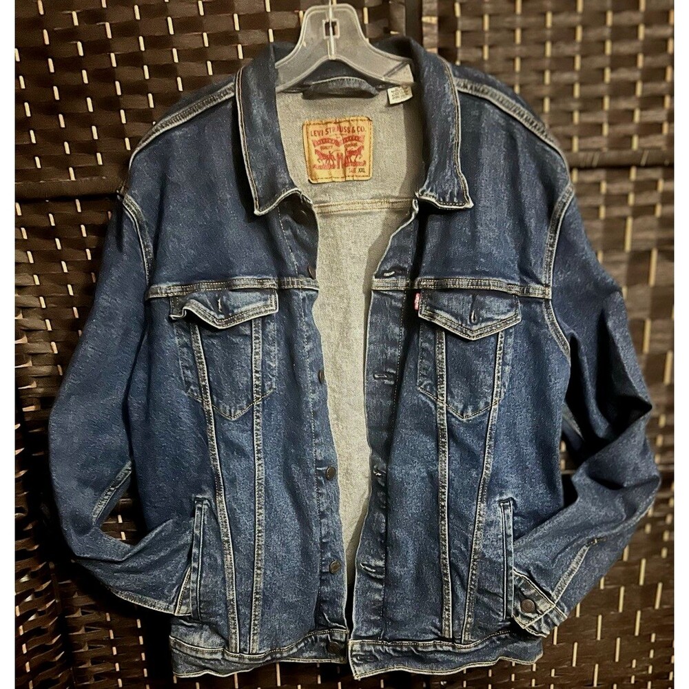 Classic Levi's Men's Trucker Jacket Rinsed Blue 72334 XXL